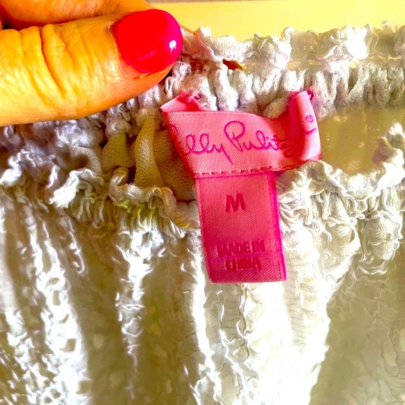 Lilly Pulitzer Off The Shoulder Eyelet Top Size M - Picture 2 of 7